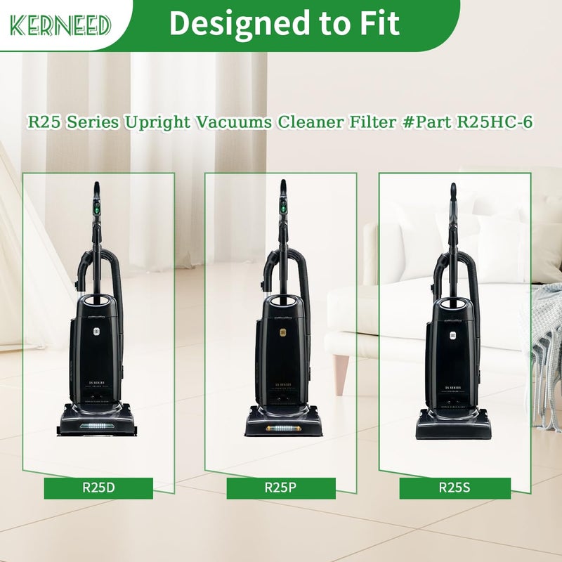 8 عبوات من أكياس استبدال المكنسة الكهربائية HEPA R25 لسلسلة Riccar R25 R25S R25D R25P جزء مرشح المكنسة الكهربائية المستقيمة R25HC-6 - Image 2